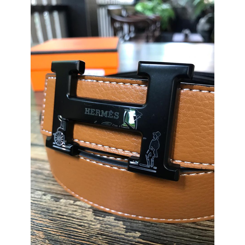 hermes black buckle