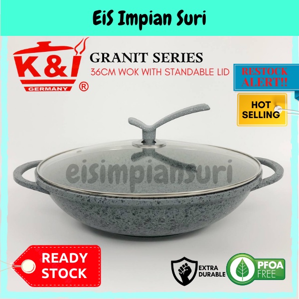 (Ready Stock!!) (W036) EIS K&I Germany 36cm Granite Non Stick Ceramic