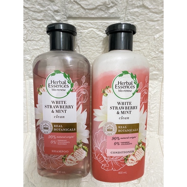 HERBAL ESSENCES WHITE STRAWBERRY & MINT SHAMPOO CONDITIONER 400ML