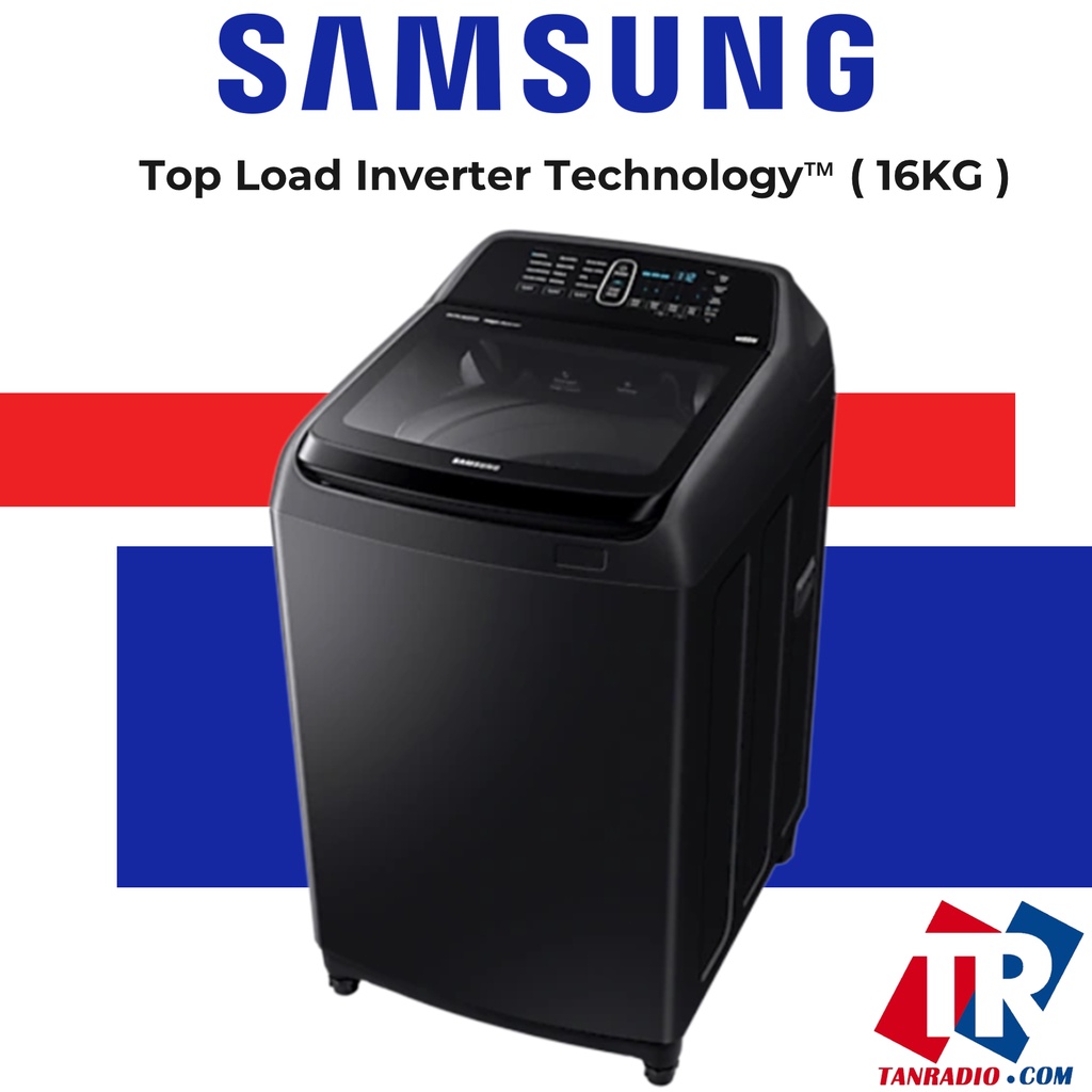 Samsung Washer Top Load Washing Machine Black (16kg) WA16R6380BV