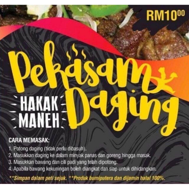 READY STOCK PEKASAM DAGING HAKAK MANEH  Shopee Malaysia