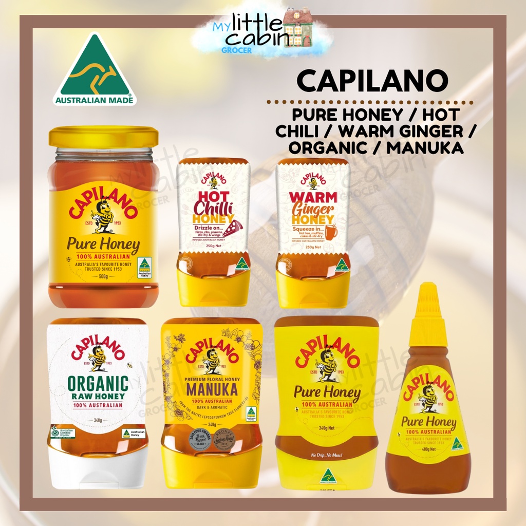 Capilano Honey Warm Ginger Hot Chili Pure Honey Raw Honey Manuka Honey G G