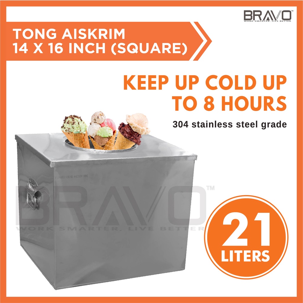 Tong Aiskrim Murah Aiskrim Tong Ais Krim Tong Ice Cream Tong Stainless Steel Ice Cream Container Tong Aiskrim Petak 1416