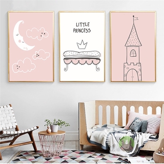 Custom Name Prints Unicorn Nursery Wall Art Canvas Posters 