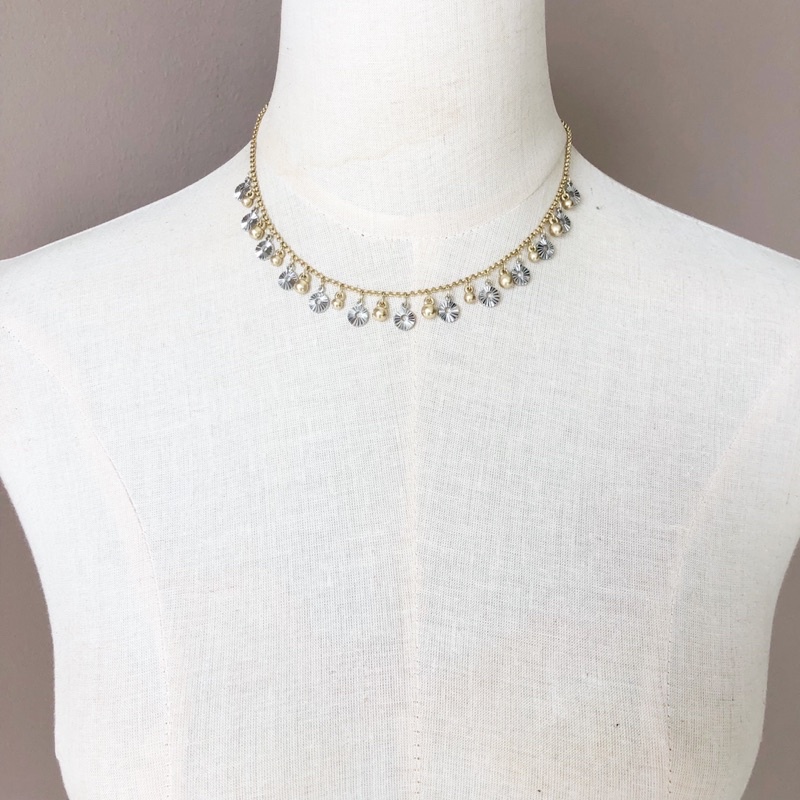 Lia Sophia 2 tones Dangling Necklace | Rantai Leher 项链