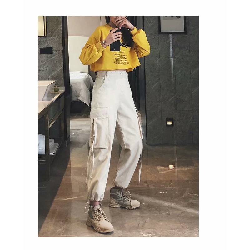 womens cargo pants wide leg