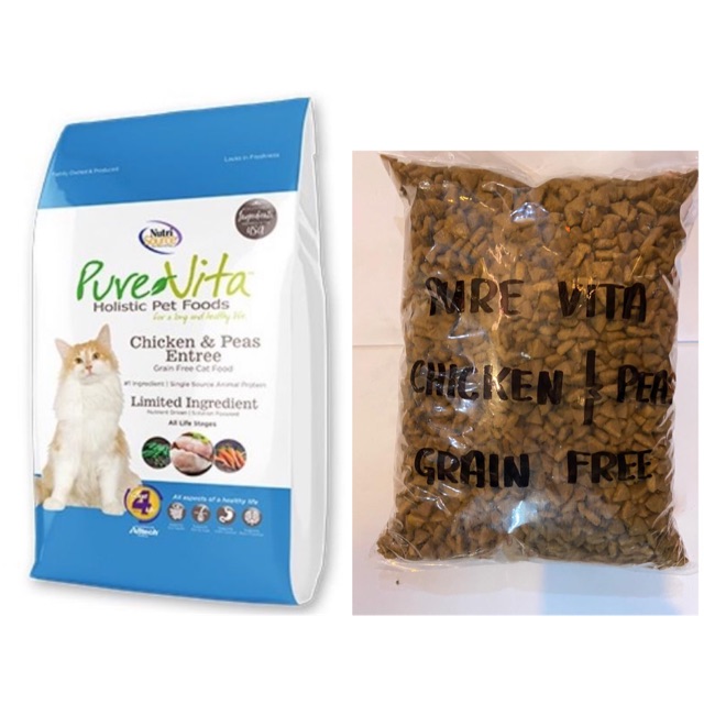 Repack 1kg Pure Vita Chicken&Peas Cat Food 1kg Shopee Malaysia