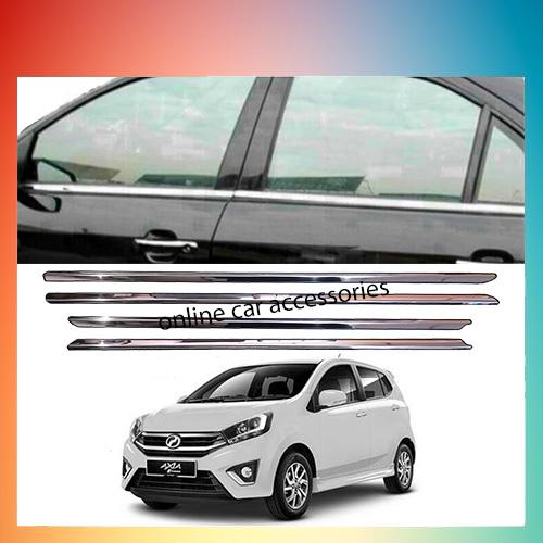 Perodua Axia Window Trim Stainless Steel ( 4pcs ) | Shopee Malaysia