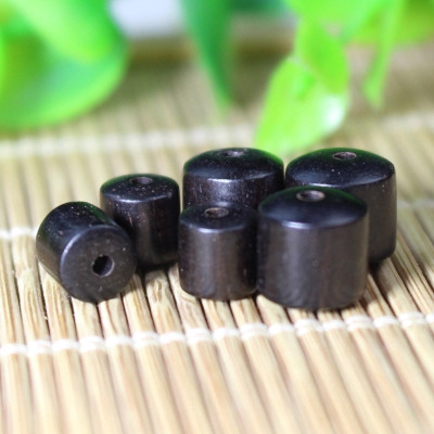 Factory direct ebony barrel beads loose beads DIY with beads wooden bead rosary beads handmade beads jewelry Man playing Handicrafts