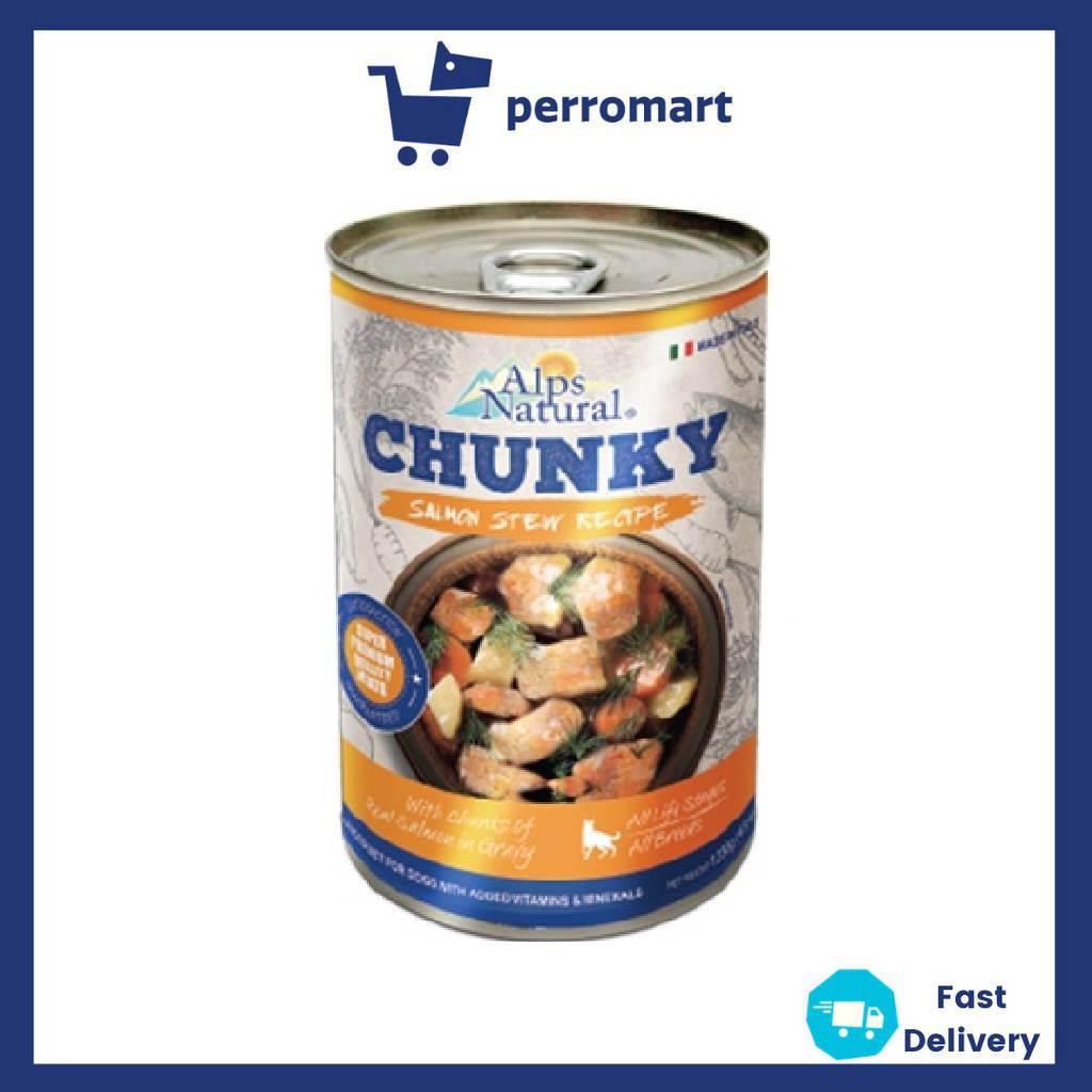 Alps Natural Chunky Salmon Stew Canned Dog Food (415g) | Shopee Malaysia