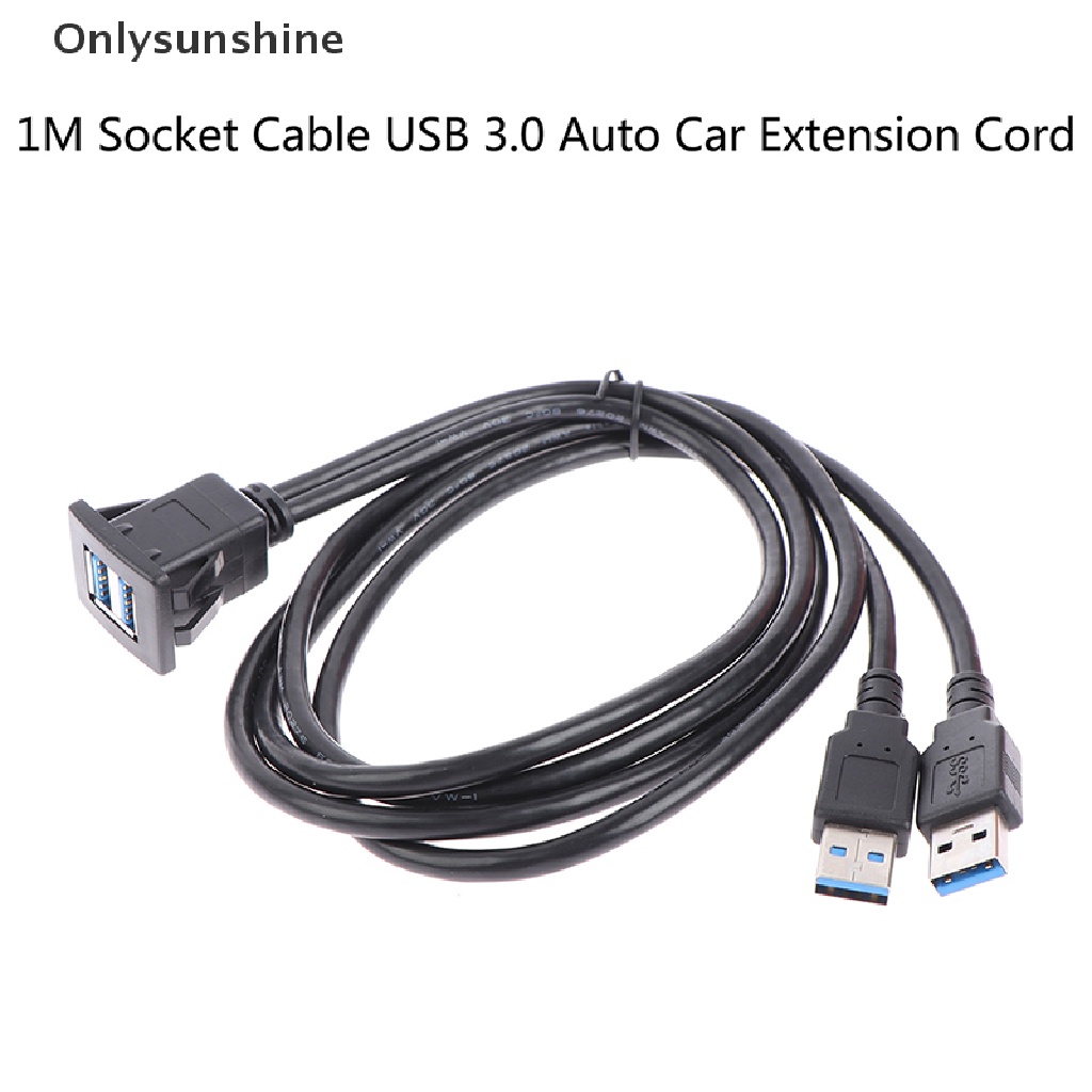 [Onlysunshine] USB3.0 Auto Car Male to Female Extension Cord Dashboard