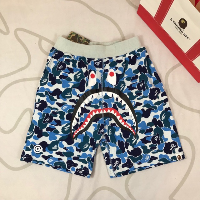 bape shark camo blue