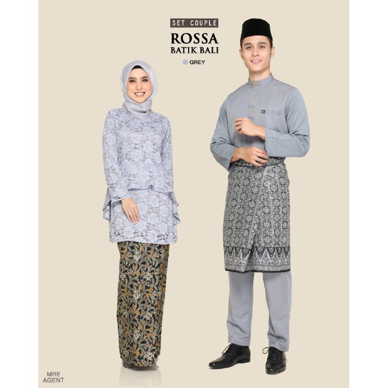 Baju Kurung Couple Set Baju Kurung Batik Bali Rossa Set Couple Shopee Malaysia