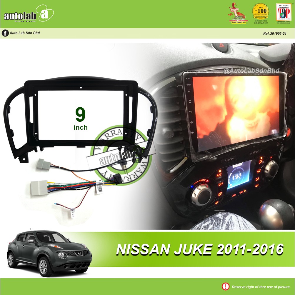 Android Player Casing 9" Nissan Juke 2011-2016 ( with Socket Nissan CB-12 & Antenna Join )