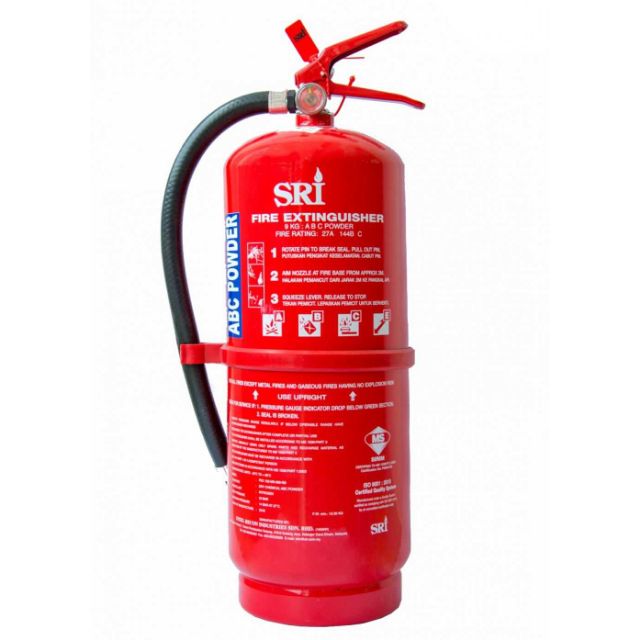 Ready Stock Sri 9kg Abc Dry Powder Fire Extinguisher Shopee Malaysia 