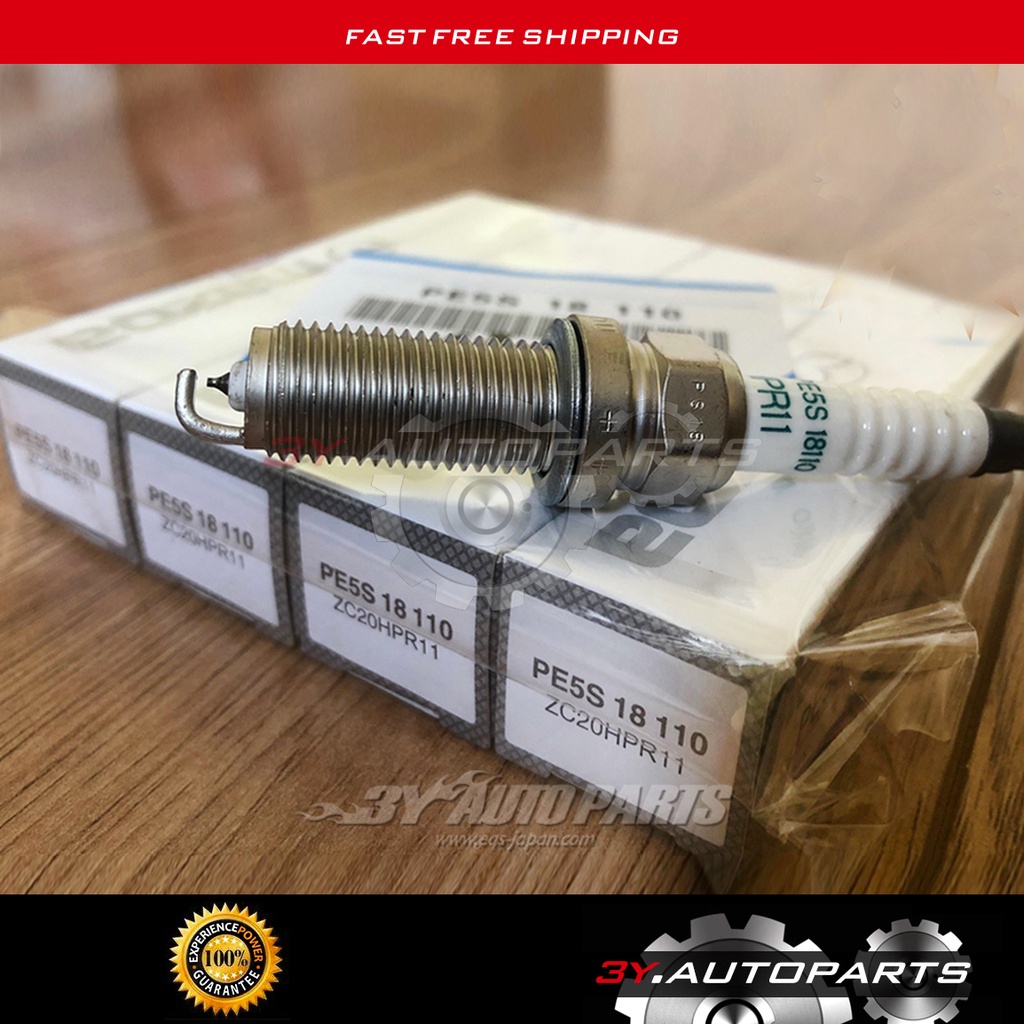 NEW PE5S18110 ZC20HPR11 (4pcs) GENUINE SPARK PLUG MAZDA 3 6 CX3 CX5