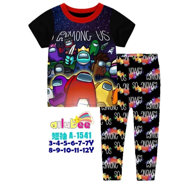 CLEARANCE Ailubee A1541SL Among Boy Pyjamas (3/4y) Shopee Malaysia