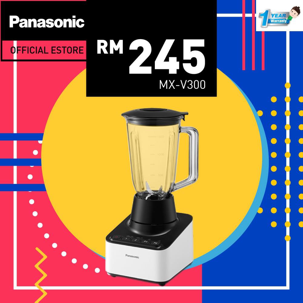 Blender Blender Heavy Duty Panasonic Mx V300 Blender 600w 2l Plastic Jug Mx V300ksl Shopee Malaysia