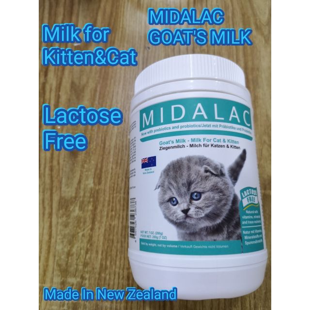 Midalac Susu Kambing Untuk Kucing dan Anak Kucing 200gm/Midalac Goatu2018s Milk  for Cat and Kitten 200g