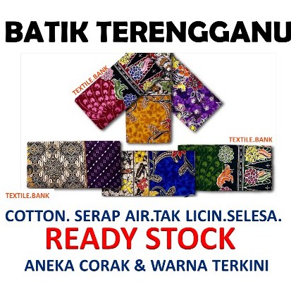 SIAP JAHIT/ BELUM ] BATIK TERENGGANU ASLI SARUNG COP TERENGGANU 