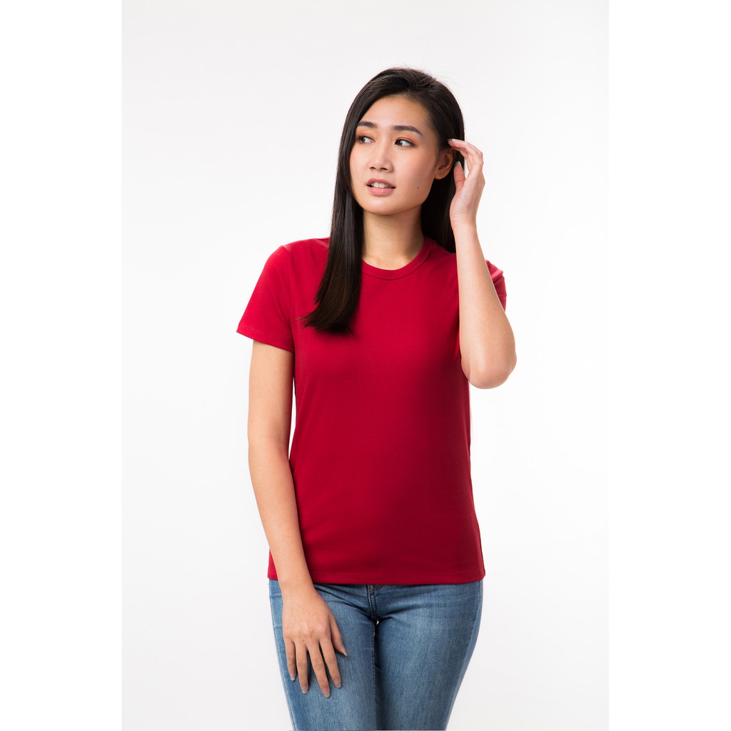 【T LAB】13 Colours Women Premium Cotton Crew Neck T Shirt Girl top short sleeve baju perempuan女生衣服