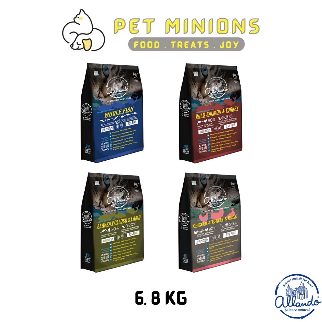 [Ready Stock] Allando Natural Holistic Cat Food 6.8kg Cat Dry Food