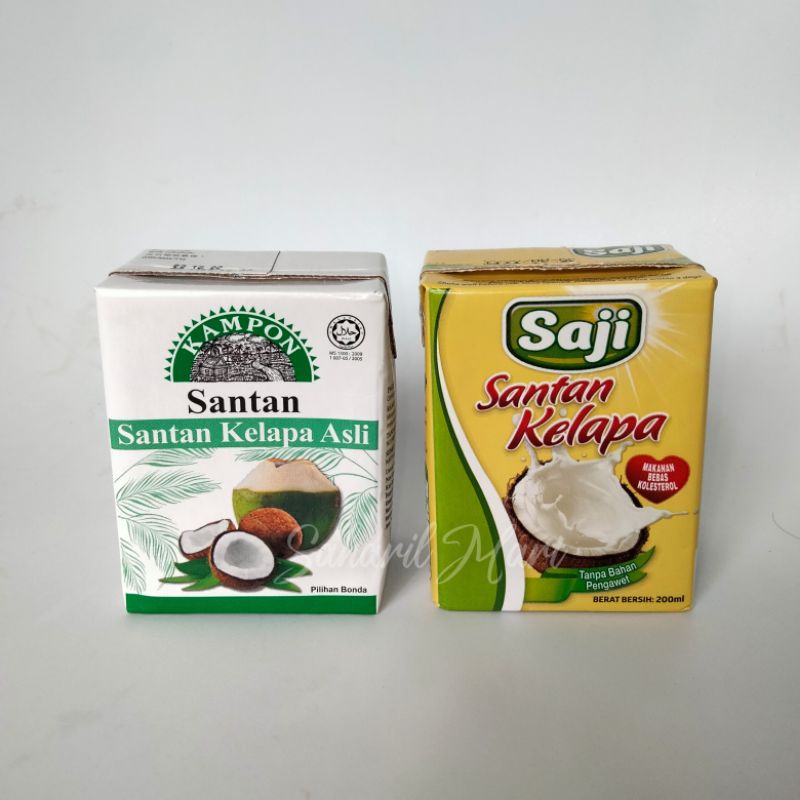 Santan Kelapa Asli Jenama Saji Kampon Rasaenak Dan Rex Rendah Kolestrol Kotak Kecil 200ml Shopee Malaysia
