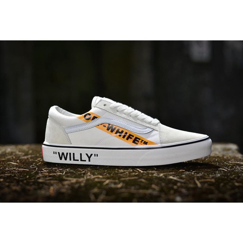 OFF-WHITE x Vans Old Skool “Willy” canvas shoes Women's shoes casual shoes  | Shopee Malaysia