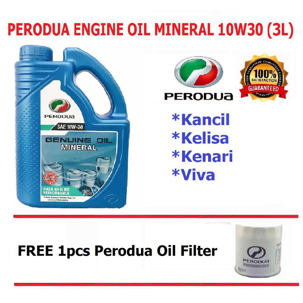 Perodua mineral engine oil 10w30 10w-30 viva / kancil / kelisa / kenari ...