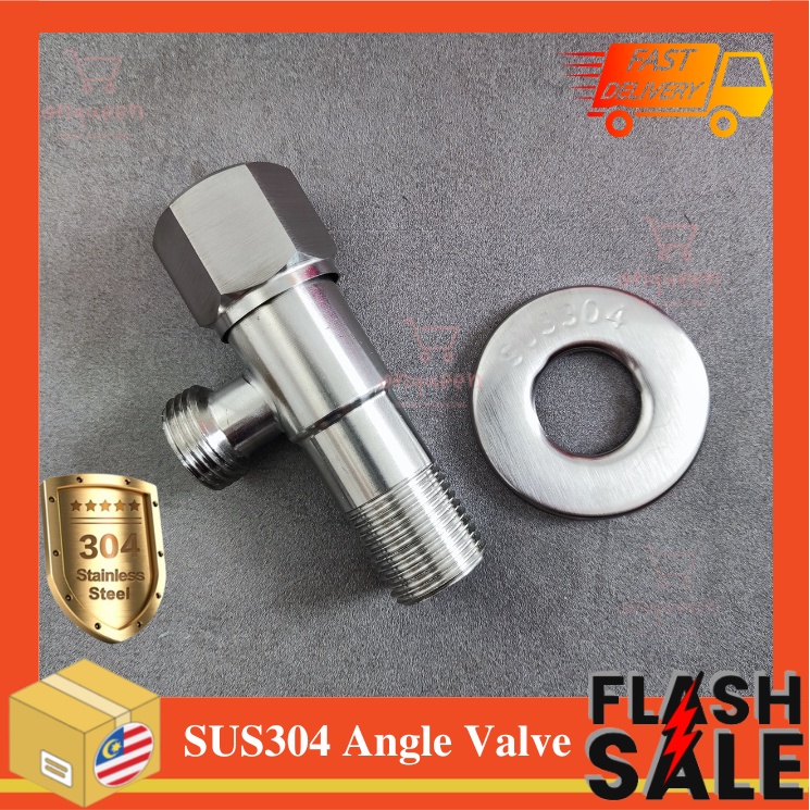 SUS304 Angle Valve Stainless Steel G1/2 Thread Triangle Valve Water