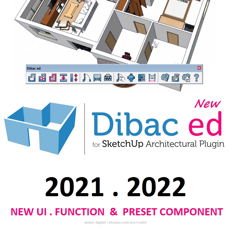SketchUp | Plugins | Tutorial Dibac ed 2023 NEW VERISON - Advanced Fast  Modeling plug-ins for Architecture and Interior | Shopee Malaysia