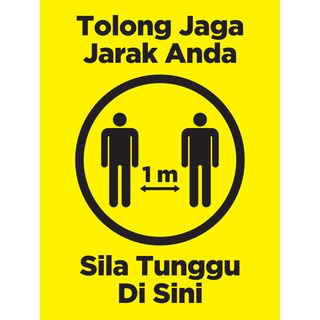 SOSIAL DISTANCING FLOOR STICKER FOR VIRUS PRECAUTION 