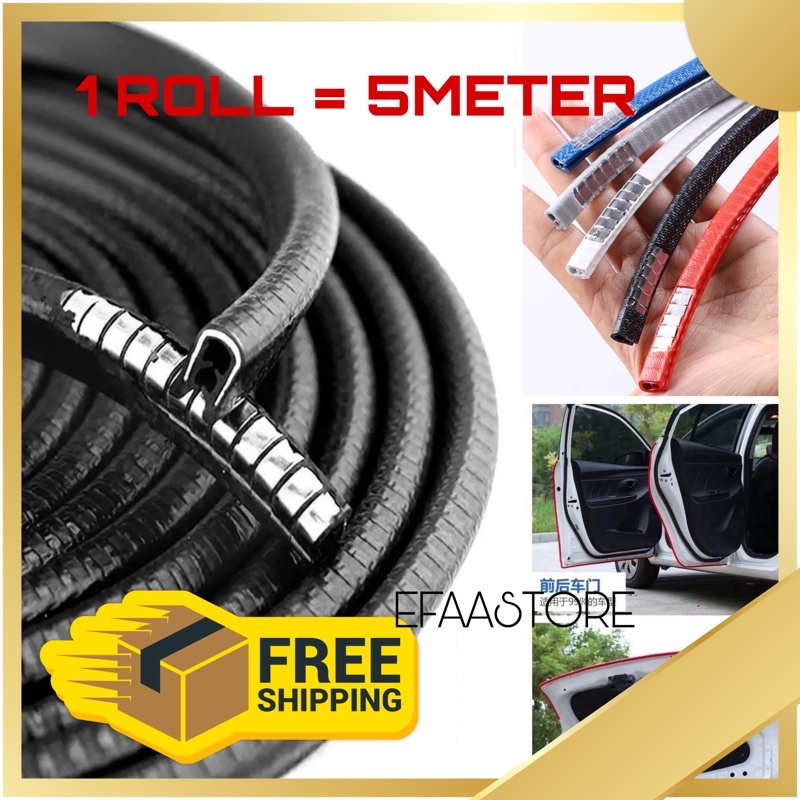 Door Seal Guard Car Sound Insulation U Type 5meter Door Seal Strip