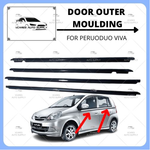PERODUA VIVA ELITE DOOR MOULDING OUTER LINING GETAH CERMIN LUAR PINTU