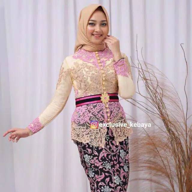 Kebaya Tile Stick Kebaya Graduation Tile Stick Cempaka Long Sleeve Kebaya Bali Kebaya Hijab Shopee Malaysia