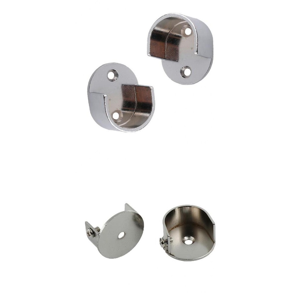 2 Pairs Recess Bracket Curtain Rail Support Curtain Pole Bracket