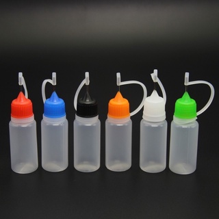 1PCS Empty E-liquid PE Bottle 10ml Needle Bottle for Pod Vape juice Plastic Dropper Bottles With Metal tips