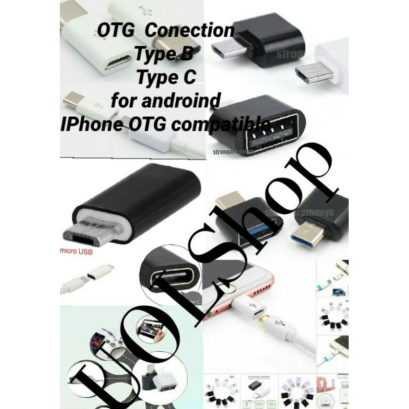 Iphone ,android,Adapter OTG To USB Type B Type C IOS For ,Iphone,Huawei,Vivo,Oppo,realme. Shopee Malaysia