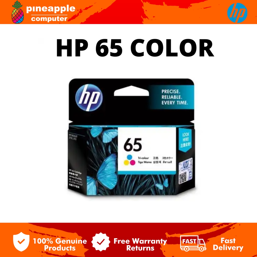 hp 65 color original ink cartridge for hp 2622 ink