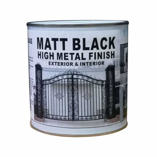 MATT BLACK ( 1L ) 1 LITER HIGH METAL & WOOD FINISH EXTERIOR & INTERIOR