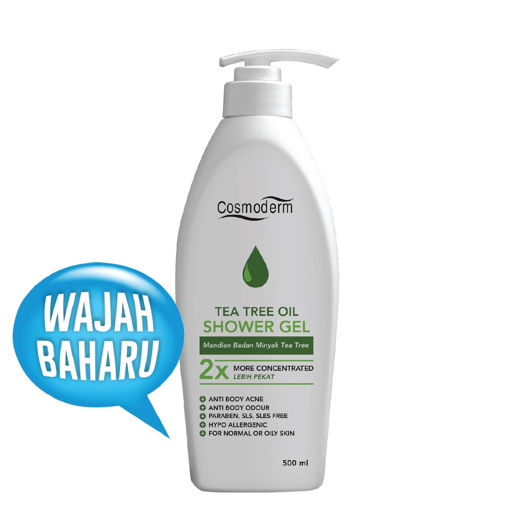 Cosmoderm Tea Tree Oil Shower Gel (500ml) Shopee Malaysia