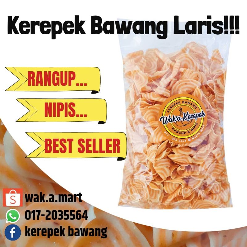 Kerepek bawang nipis rangup (muslim produk)Laris!!! | Shopee Malaysia