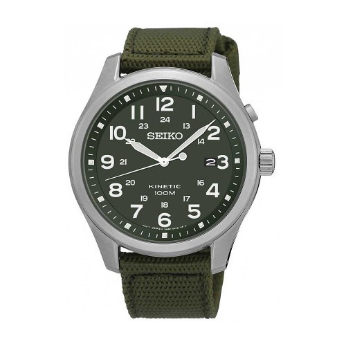 seiko green military watch