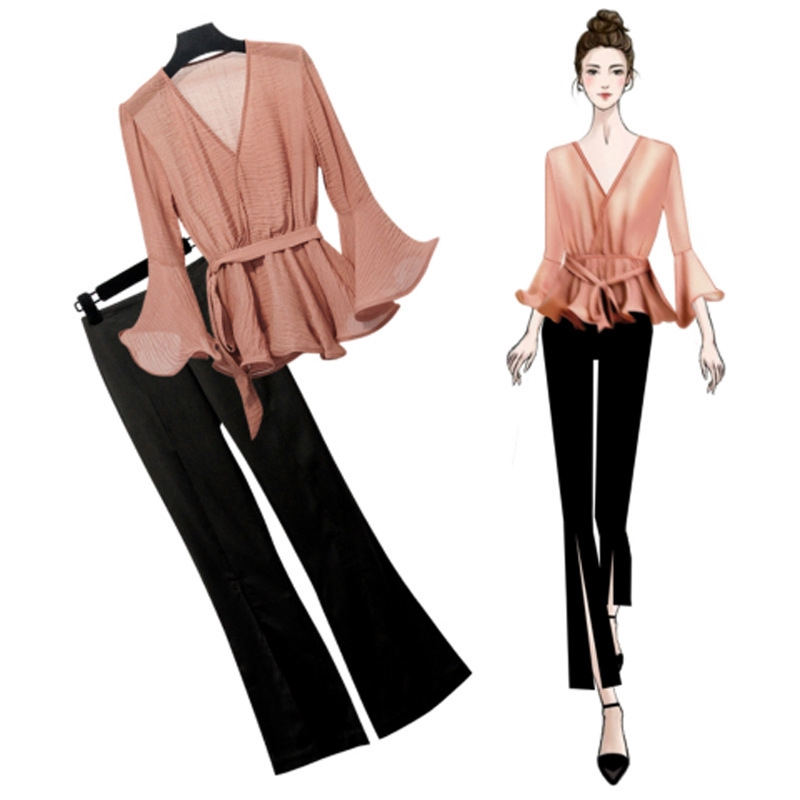 formal top and pants