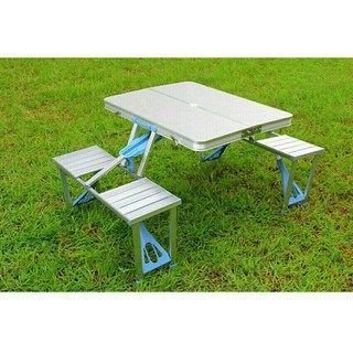 Outdoor Portable Aluminium Camping  Picnic Table Meja  Lipat  