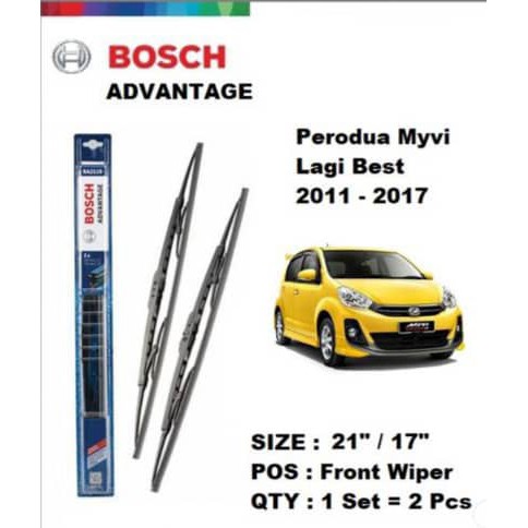 21 17 Inch Perodua Myvi Lagi Best 2011 2017 Windscreen Wiper Bosch Advantage Wiper Blade Ba2117 Shopee Malaysia