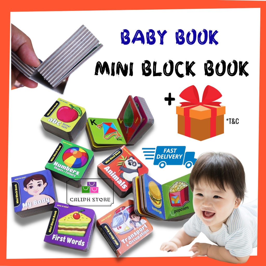 Little Hand Mini Block Book Buku Baby Buku Kecik Kulit Keras Bm Dan Bi Toddler Book Abc Transport Animal