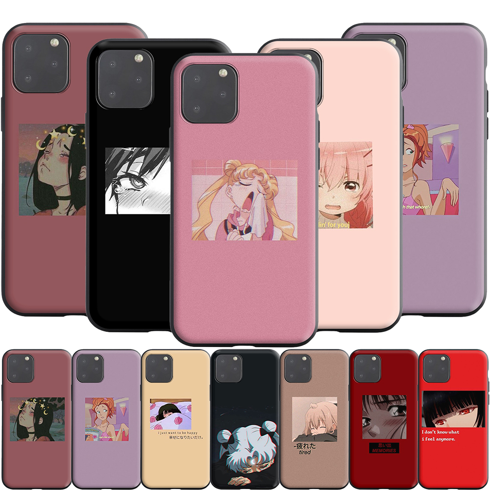 Aesthetic Great Sad Pretty Girl Silicone Case For Iphone 12 12 Mini 12 Pro 12 Pro Max 6 6s Plus Soft Cover Casing Shopee Malaysia