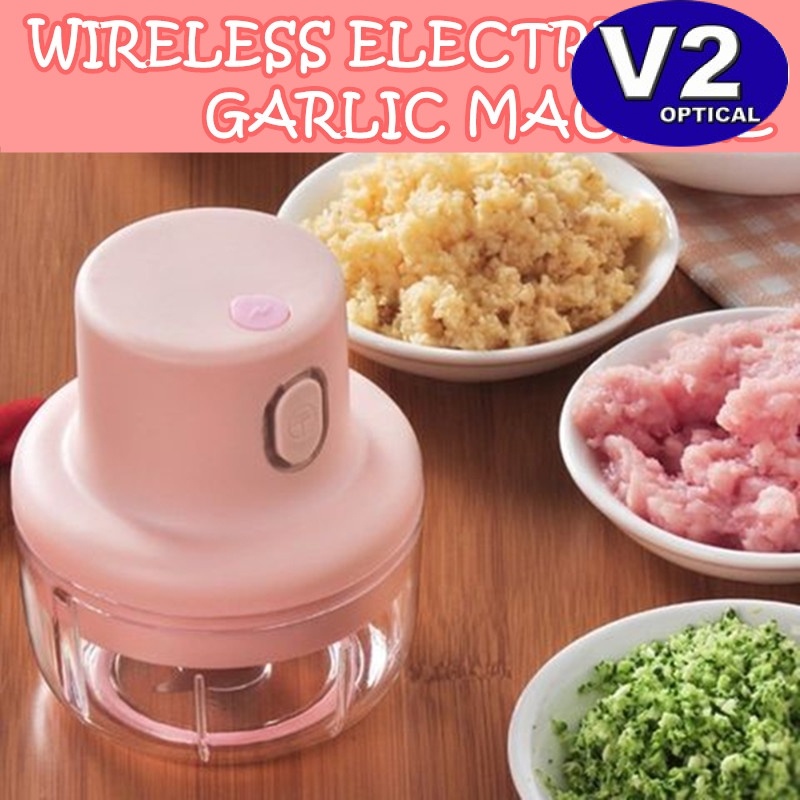 Wireless Mini Electric Garlic Puree Food Crusher Cutter Chopper Kitchen Tools Stainless Household Blender Processor