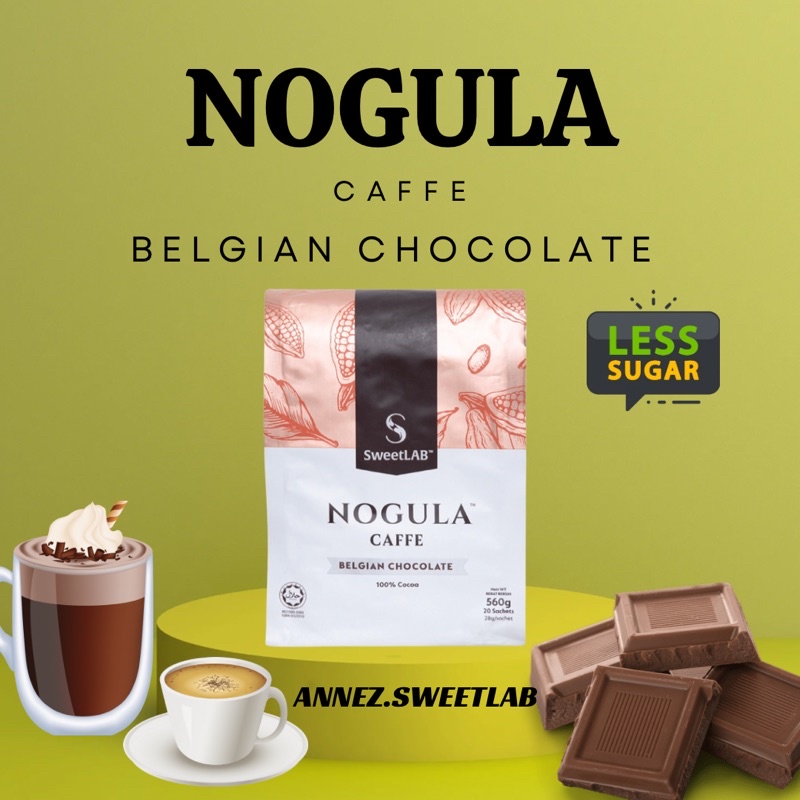 SWEETLAB NOGULA BELGIAN CHOCOLATE DRINK LESS SUGAR Shopee Malaysia